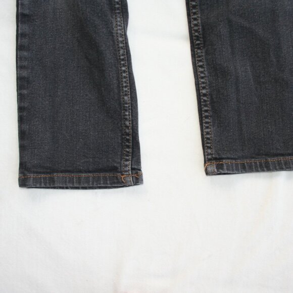 BOYS 8 SLIM BLACK DENIM JEANS ADJUSTABLE WAIST RELAXED FIT PANTS POCKETS SCHOOL - Picture 4 of 11